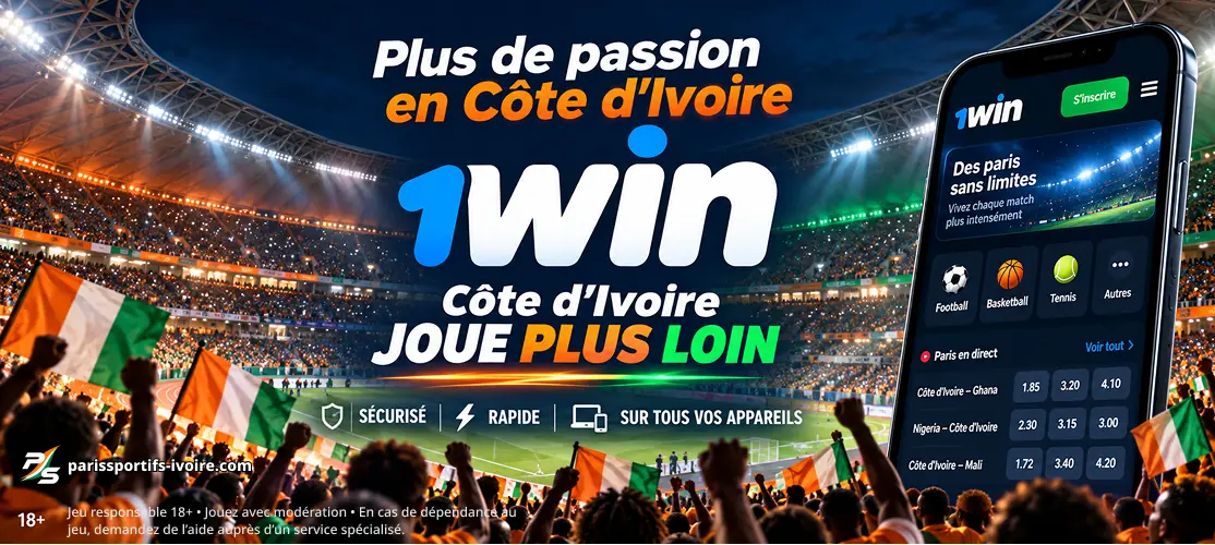 1Win Côte d'Ivoire : paris sportifs et esports sur une application rapide