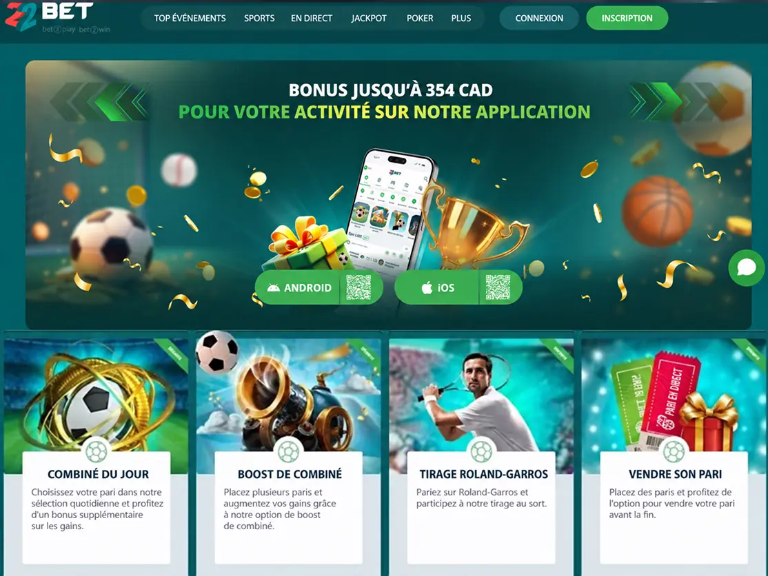 Bonus 22Bet Côte d’Ivoire : 200 % et freebet de 1 000 XOF