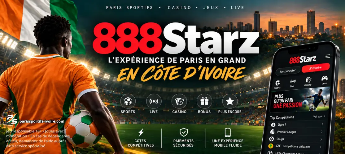 888Starz Côte d'Ivoire : paris esport et sportifs avec dépôts en cryptomonnaie