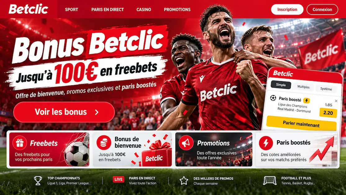 Bonus et promotions Betclic Côte d’Ivoire pour les paris sportifs