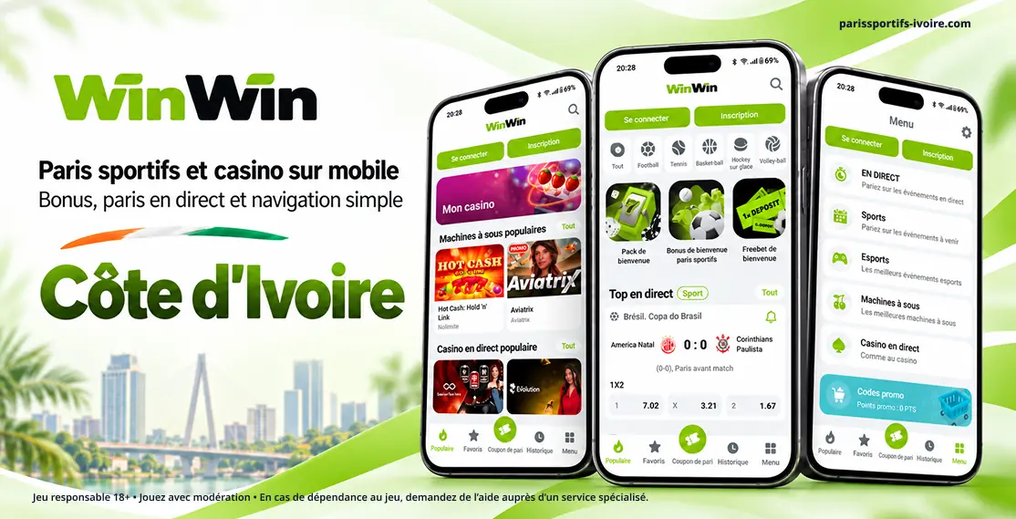 Application WinWin : APK Android et PWA iPhone pour parier