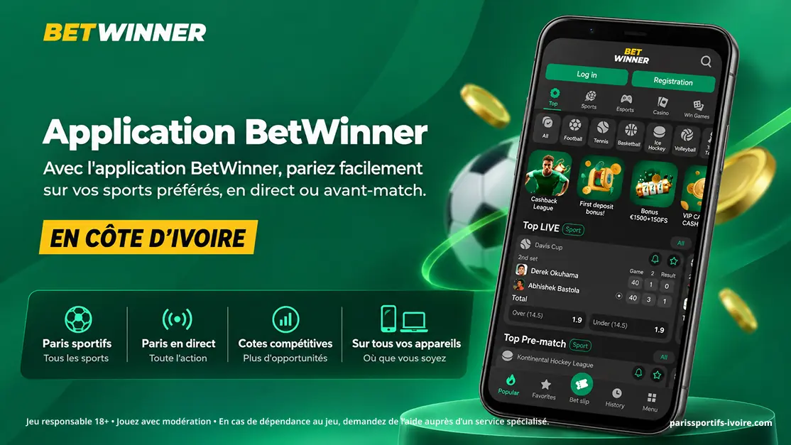 Application Betwinner : APK Android et app iPhone pour les paris football