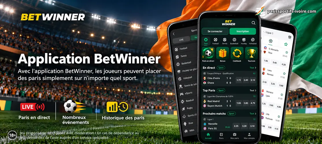 Betwinner Côte d'Ivoire : bookmaker spécialiste des paris sur le football