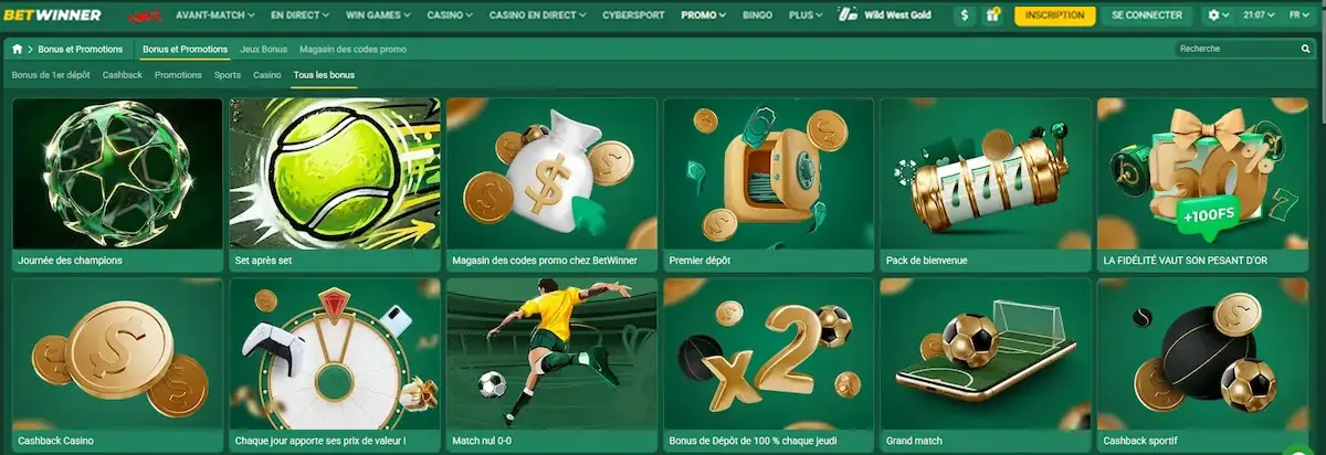 Bonus Betwinner Côte d’Ivoire : jusqu’à 169 000 XOF